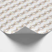 Preppy Little Blue Bow Baby Shower Boy Rabbit Geschenkpapier (Ecke)