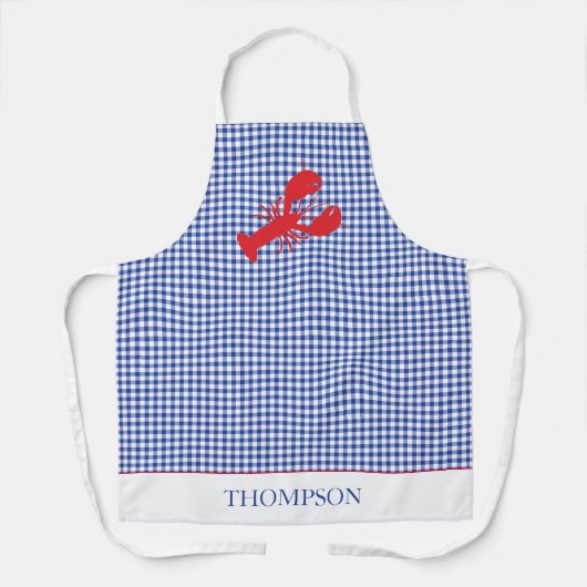 Preppy Lobster Bake Party Griller Kochen Custom Te Schürze (Vorderseite)