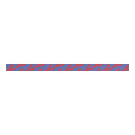 Preppy Lobster Pattern Red Blue Maine Coast Fun Ripsband (Vorderseite)