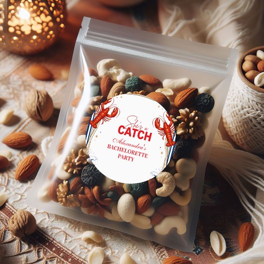 Preppy Lobster Seaside Bachelorette Party Runder Aufkleber