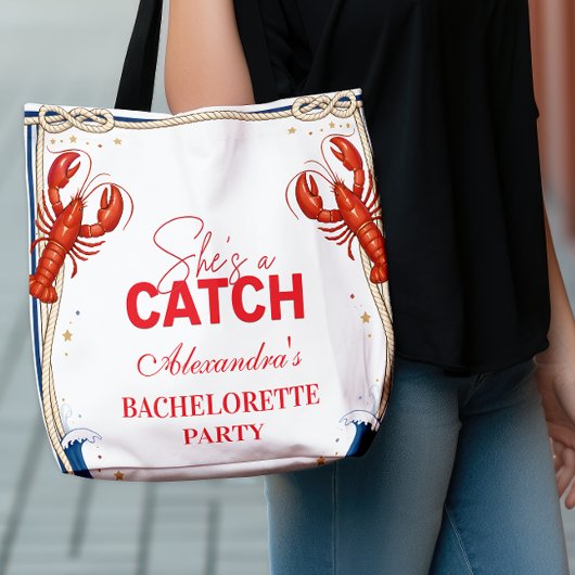 Preppy Lobster Seaside Bachelorette Party Tasche