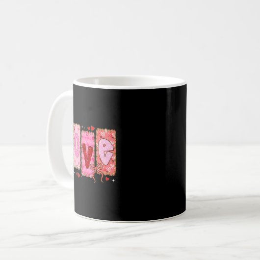 Preppy Love Valentine Nk Coquette Bow Girl Women K Kaffeetasse (Vorderseite Links)