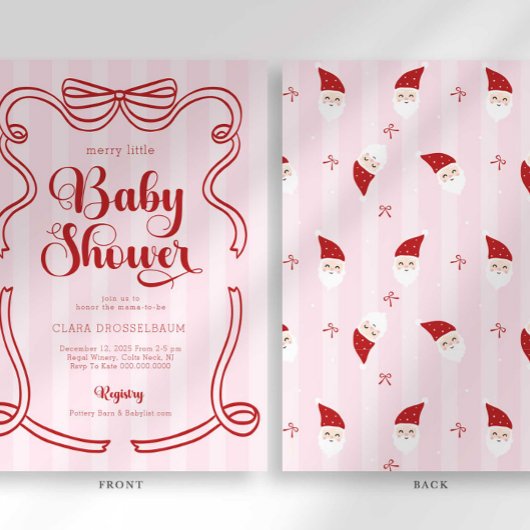 Preppy Loveshack Merry Little Baby Dusche Einladung