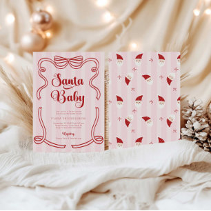 Preppy Loveshack Santa Baby Baby Shower  Einladung