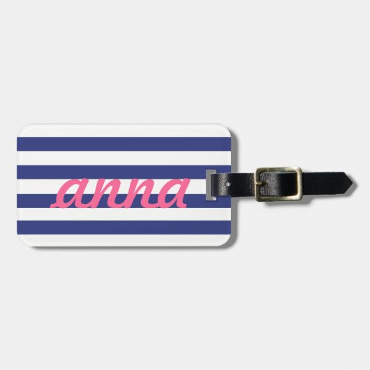 Preppy Luggage Tag Gepäckanhänger (Vorderseite horizontal)