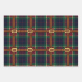 Preppy Lux Christmas Plaid Geschenkpapier Set (Vorderseite)