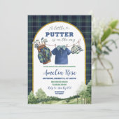 Preppy Luxury Golf Baby Shower Invitation Einladung (Stehend Vorderseite)