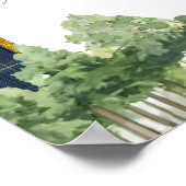 Preppy Luxury Golf Baby Shower Welcome Sign Poster (Ecke)