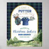 Preppy Luxury Golf Baby Shower Welcome Sign Poster (Vorne)