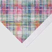 Preppy Madras Diagonal Kariertes Gewebe Seidenpapier (Detail)