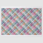 Preppy Madras Diagonal Kariertes Gewebe Seidenpapier (Vorderseite)