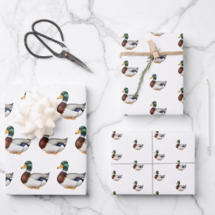 Preppy Mallard Duck Geschenkpapier Set