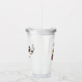 Preppy Mallard Duck Monogram Acryltrinkbecher (Rechts)