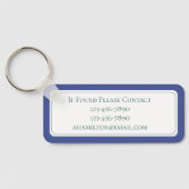 Preppy Mallard Duck Monogram Schlüsselanhänger (Rückseite)