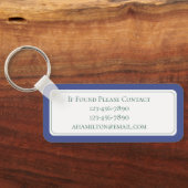 Preppy Mallard Duck Monogram Schlüsselanhänger (Rückseite)