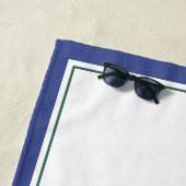 Preppy Mallard Duck Monogram Strandtuch (Beispiel)