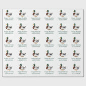 Preppy Mallard Duck Personalisiert Geschenkpapier (Flach)