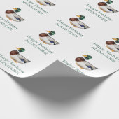 Preppy Mallard Duck Personalisiert Geschenkpapier (Ecke)