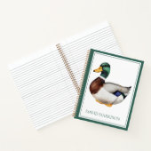 Preppy Mallard Duck Personalisiert Notizblock (Innenseite)