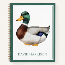 Preppy Mallard Duck Personalisiert Notizblock
