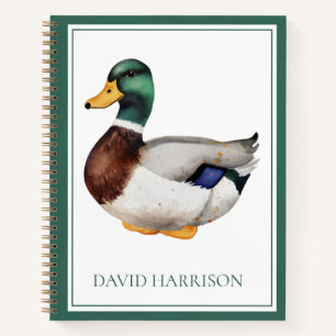 Preppy Mallard Duck Personalisiert Notizblock