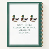 Preppy Mallard Duck Personalisiert Notizblock (Rückseite)