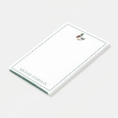 Preppy Mallard Duck Personalized Post-it Klebezettel (angewinkelt)