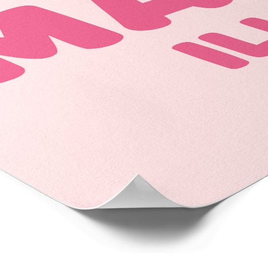 Preppy Mallorca Flower Poster – Pink Aesthetic (Ecke)