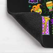 Preppy Mardi Gras Jester Hat Mask King Cake Carniv Mousepad (Ecke)