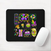 Preppy Mardi Gras Jester Hat Mask King Cake Carniv Mousepad (Mit Mouse)