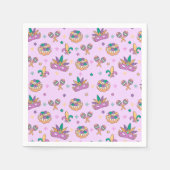 Preppy Mardi Gras King Cake Party Napkins Serviette (Vorderseite)