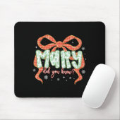 Preppy Mary Did You Know Christian Christmas Desig Mousepad (Mit Mouse)