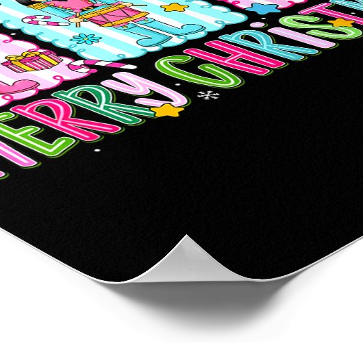 Preppy Merry Christmas Cute Nk Nutcracker Girl Wom Poster (Ecke)