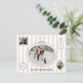 Preppy Minimalist Picture Wall Holiday Card Postkarte (Stehend Vorderseite)