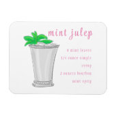 Preppy Mint Julep Bar Rezept Magnet (Horizontal)
