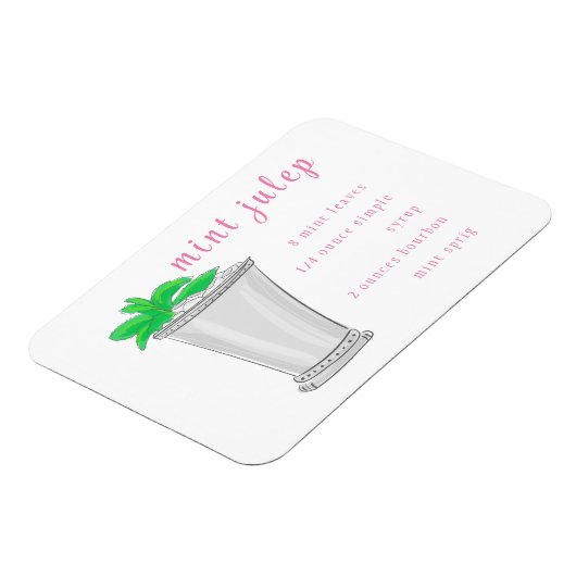 Preppy Mint Julep Bar Rezept Magnet (Linke Seite)
