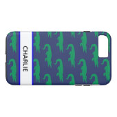 Preppy Mit Monogramm Aligator Case-Mate iPhone Hülle (Rückseite (Horizontal))