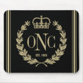 Preppy mit Monogramm Logo-Mausunterlage Mousepad (Vorne)