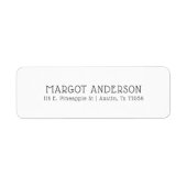 Preppy Modern fröhlich | Graue Rücksendeadresse (Vorne)