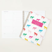Preppy Modern Rainbow Horse Pattern Personalisiert Planer (Anzeige)