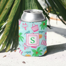 Preppy Monogram Beach Bikini Handtuchpalme Handtuc