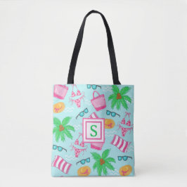 Preppy Monogram Beach Bikini Handtuchpalme Handtuc Tasche