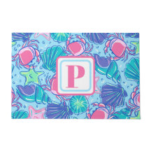 Preppy Monogram Beach Muschel Crab