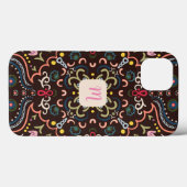 Preppy Monogram & Colorful Case-Mate iPhone Hülle (Rückseite (Horizontal))