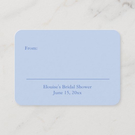 Preppy Monogram Ginger Jar Wedding Display Showdus Begleitkarte (Rückseite)