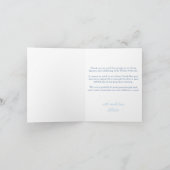 Preppy Monogram Pale Blue Boy Baby Shooting Party Dankeskarte (Innenseite)