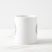 Preppy Monogram Sage Green Kranz Kaffeetasse (Mittel)