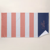 Preppy Monogram Strandtuch (Vorderseite)