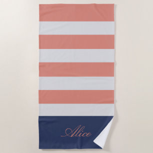 Preppy Monogram Strandtuch