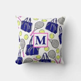 Preppy Monogram Tennavy Kissen